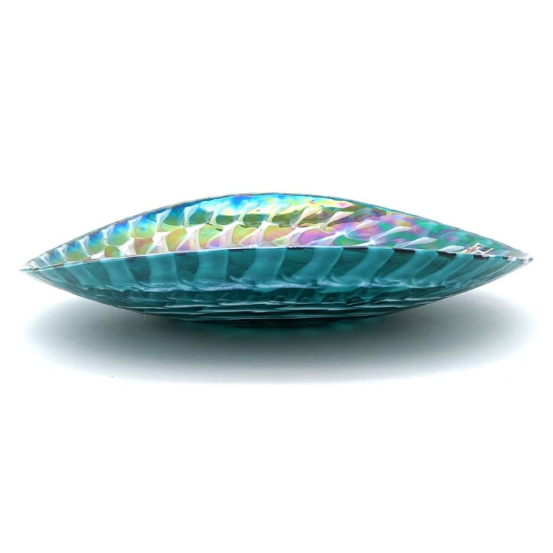 Murano glass sleek  handcrafted fruit bowl