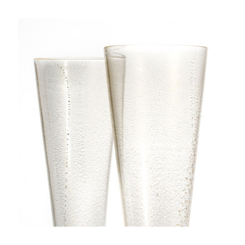 Blown-glass flutes Made in Italy