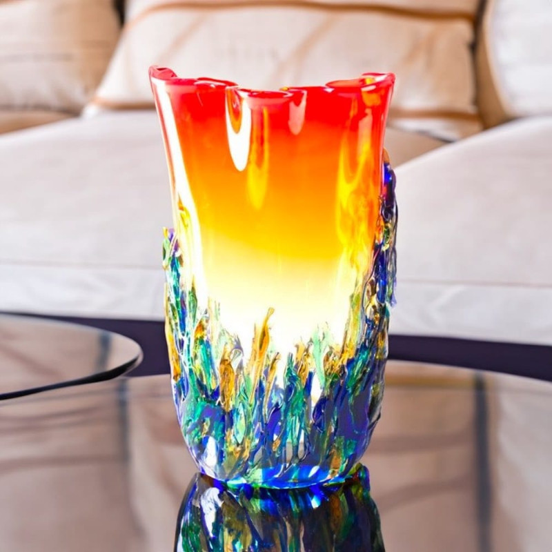 Murano Glass Red Blown Vase