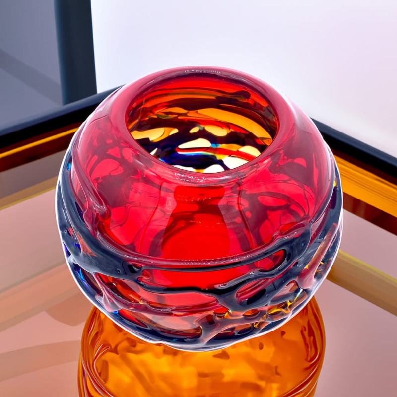 Murano Glass Red Vase