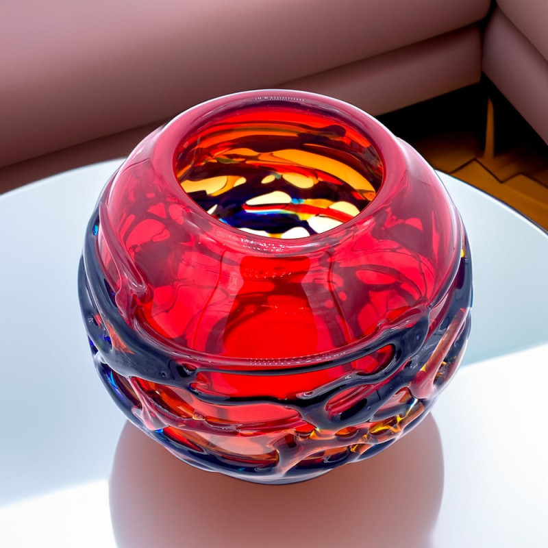 Murano Glass Blown Made Vase