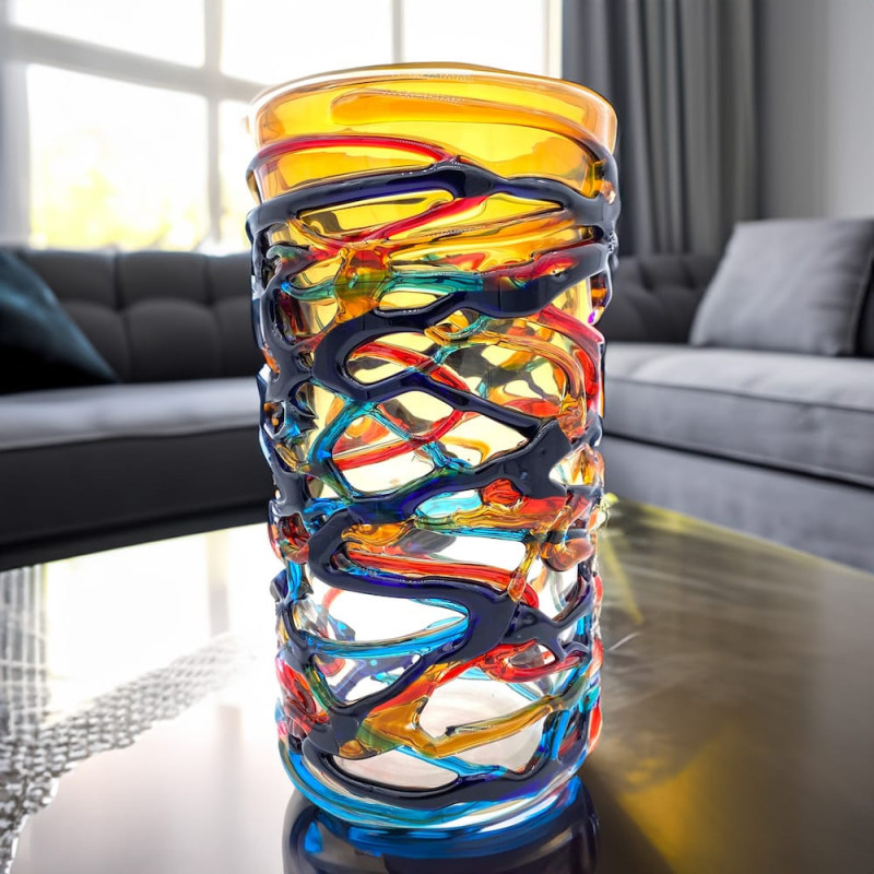 Vaso Ambra Vetro Murano