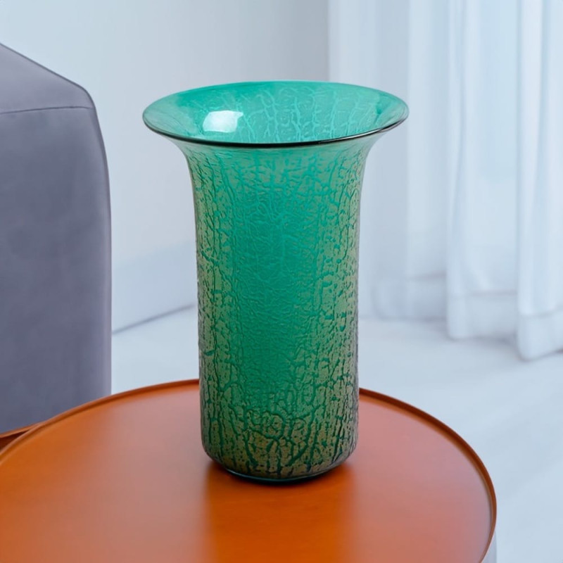 Murano Glass Green Vase