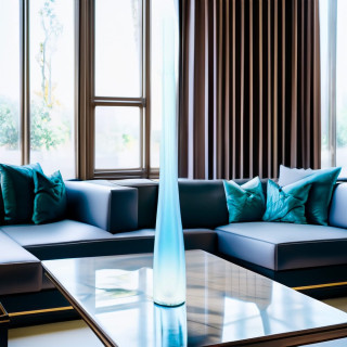 Murano Glass Vase Aquamarine