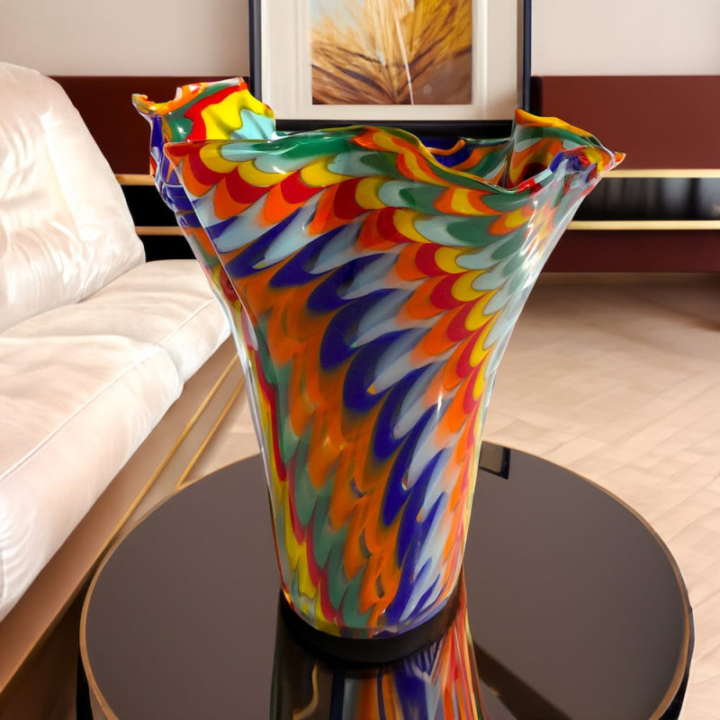 Vaso Vetro Murano Multicolore