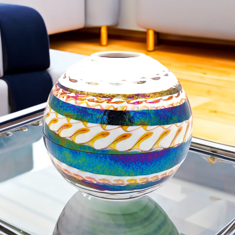 Murano Glass Vase Modern Rounded