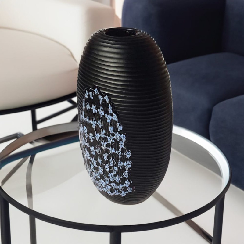 Vaso Nero Vetro Murano