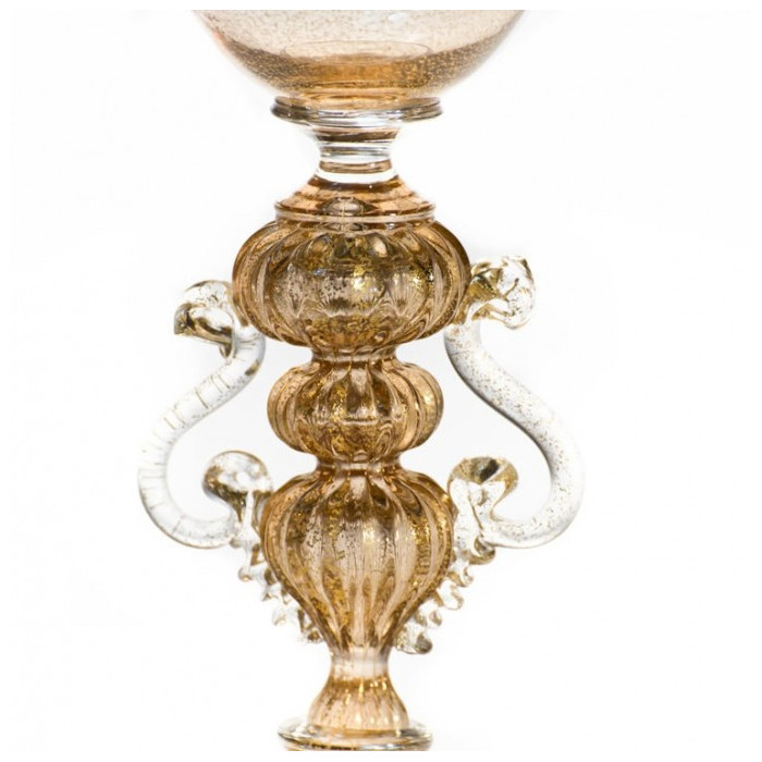 elegant luxury goblet with gold decoration