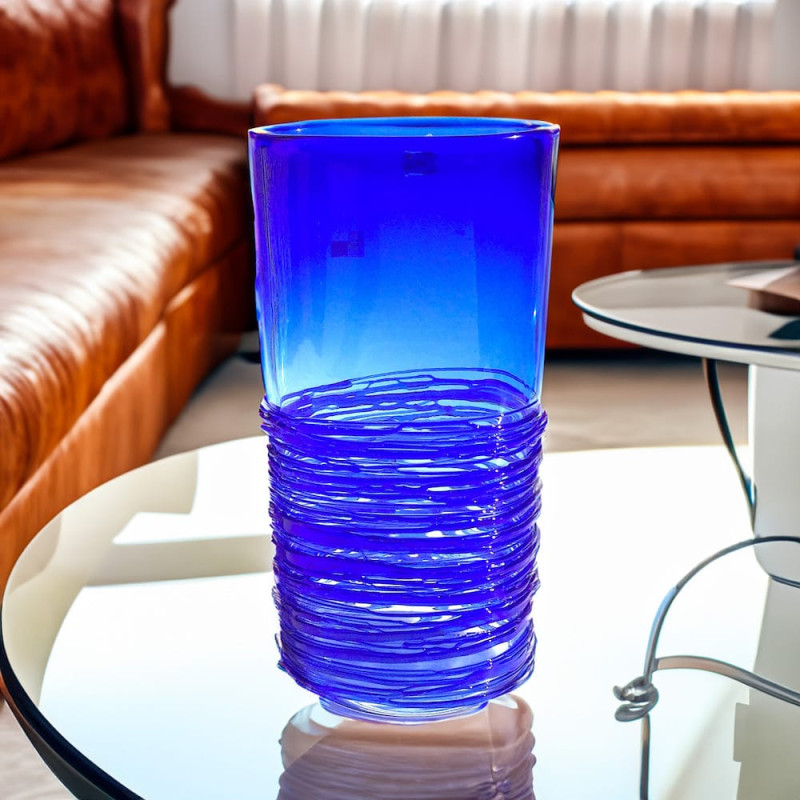 Murano Glass Vase Blue