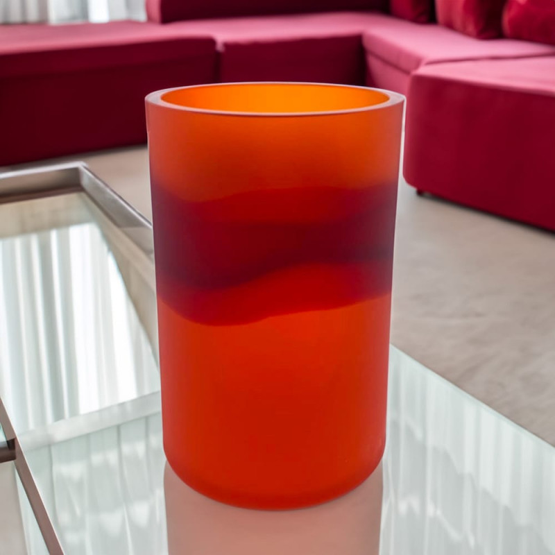 Murano Glass Vase Orange