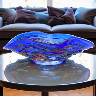 Murano Glass Bowl Blue