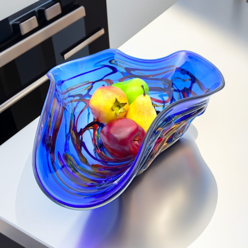 Murano Glass Blue Bowl