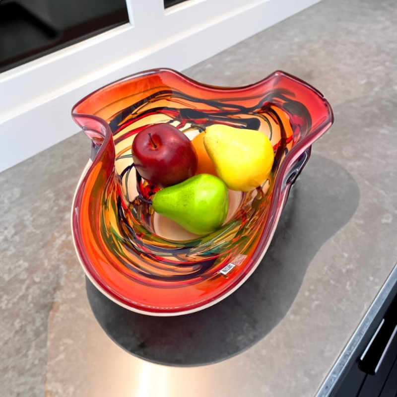 Centrotavola Rosso Vetro Murano
