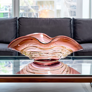 Murano Glass Bowl Violet Gold