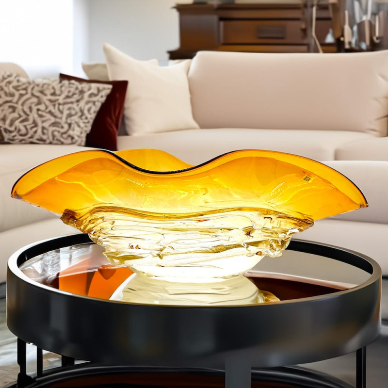 Murano Glass Bowl Amber
