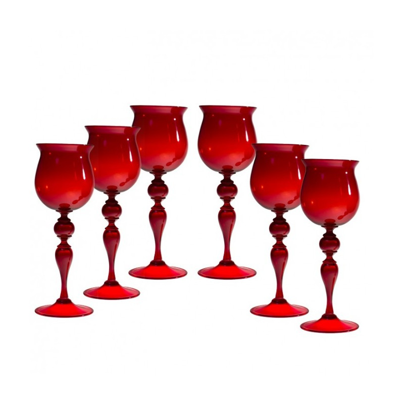Set di bicchieri rossi