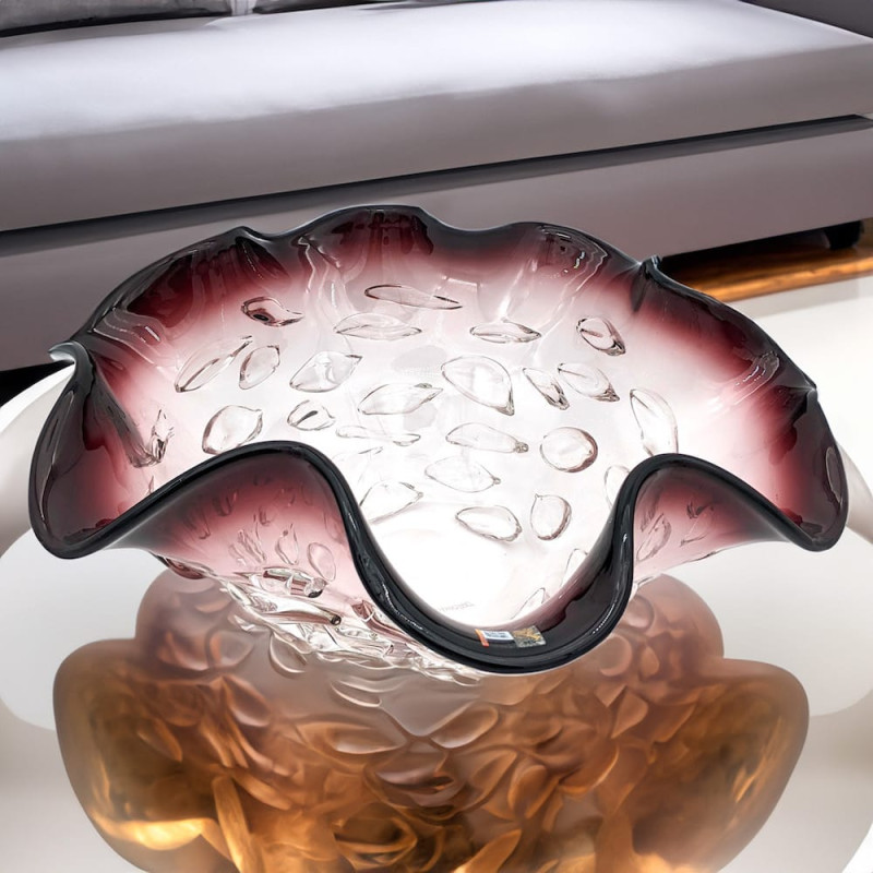 Centrotavola Viola Ametista Murano