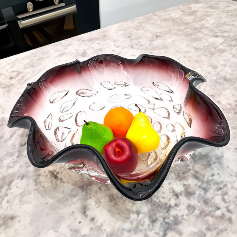 Murano Glass Bowl Fruit Holder