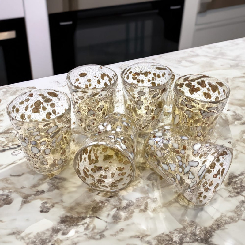 Murano Glass Tumblers Blown Made