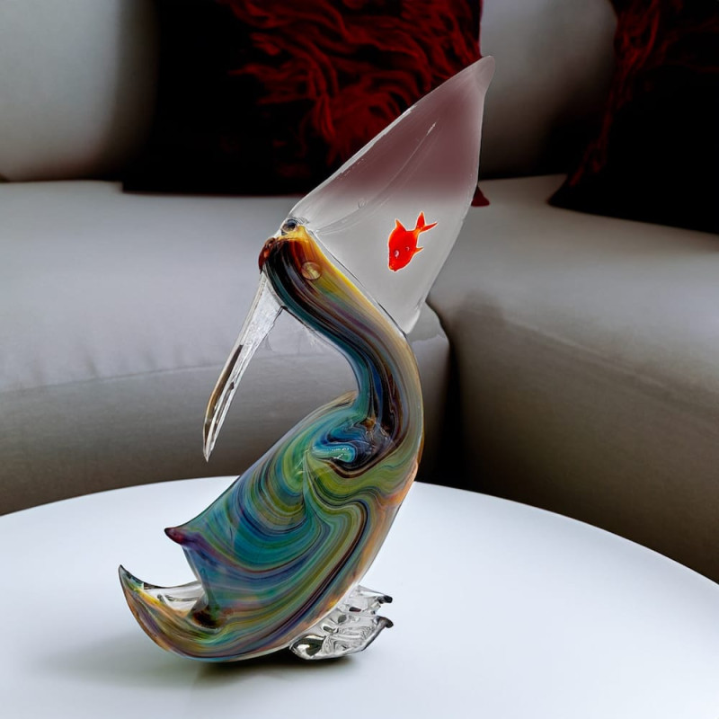 Murano Glass Sculpture Pelican