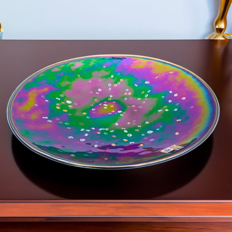 Murano Glass Plate Black