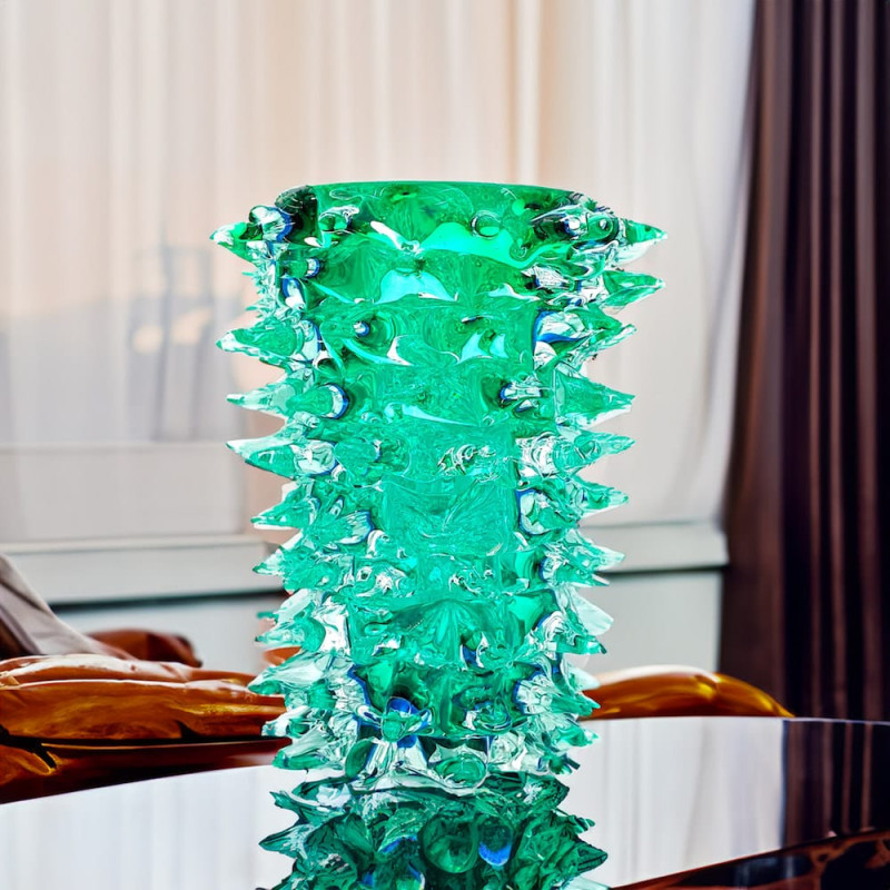 Murano glass Vase Green