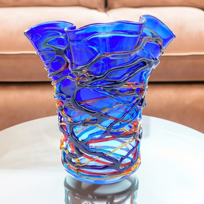 Murano glass Vase Blue