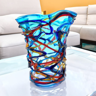 Murano glass Vase Light Blue