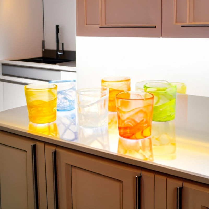 Set bicchieri colorati murano
