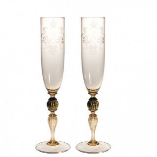 Murano glass flutes