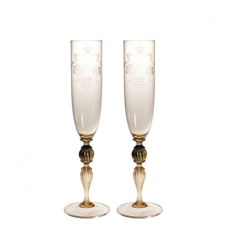 Classic wedding gift goblets murano