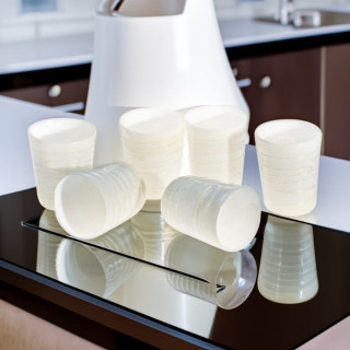 gold ivory murano tumblers