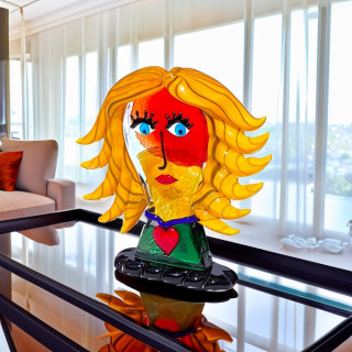 Murano Glass Head Sculpture