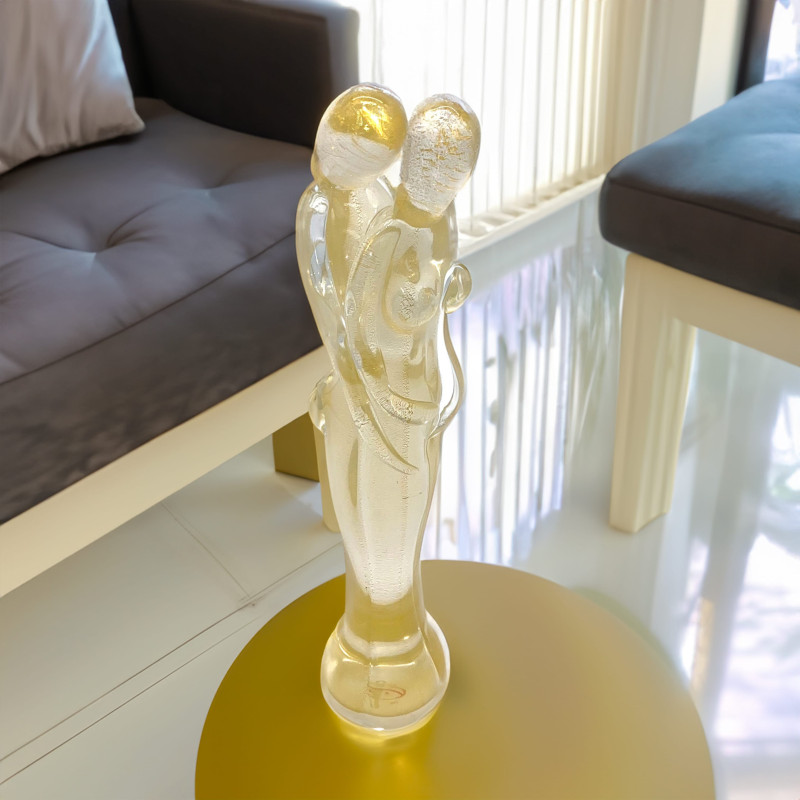 Scultura vetro di murano oro