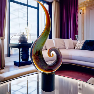 Murano glass abstract sculpture