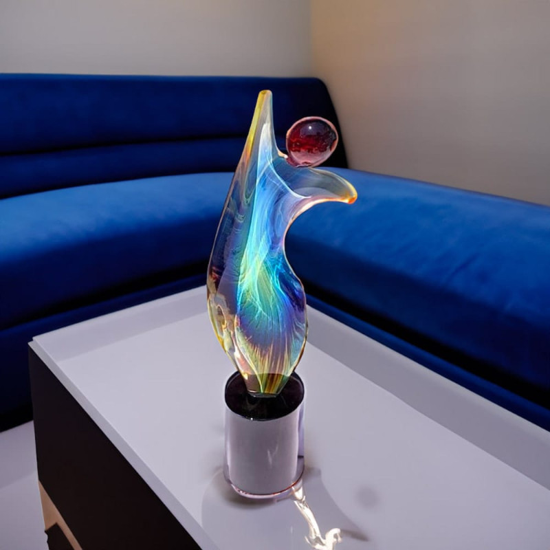 murano glass living room sculpture