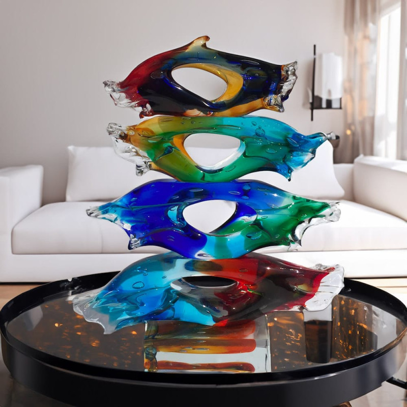 Vertical murano glass sculpture