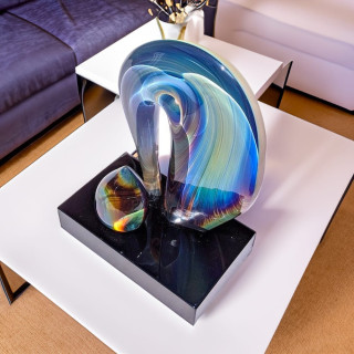 murano glass abstract sculpture