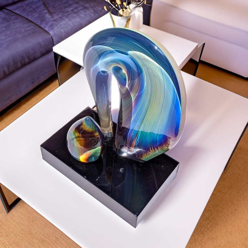 murano glass abstract sculpture