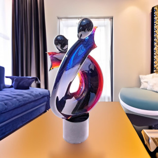 Home decor glass sculpture