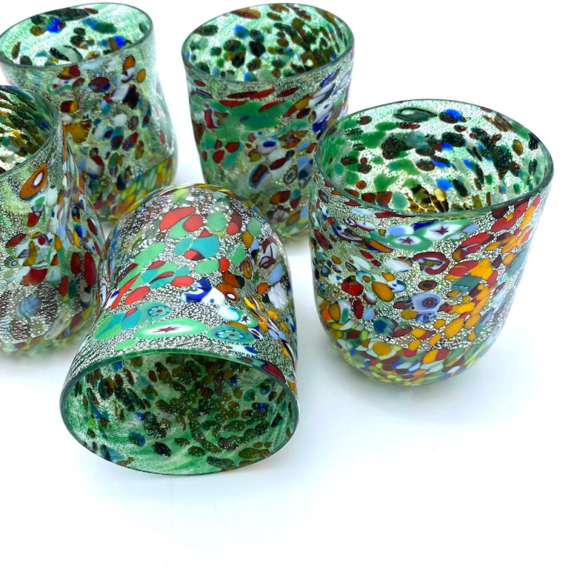 Green Set Murano Glasses
