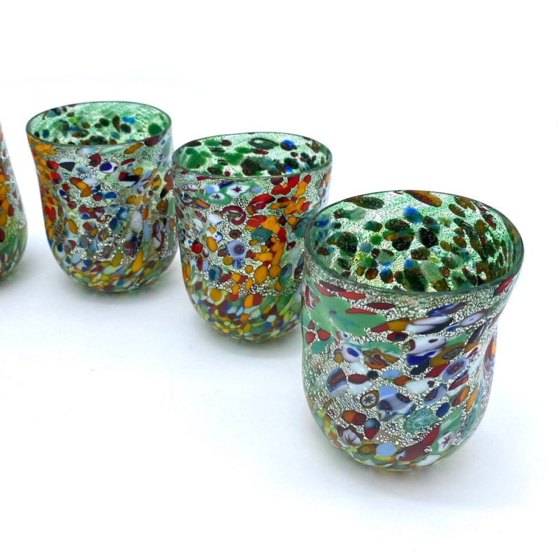 Green Set Murano Glasses