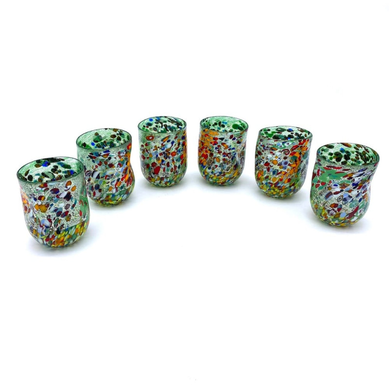 Green Set Murano Glasses made in italy