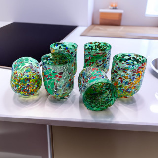 Green Set Murano Glasses