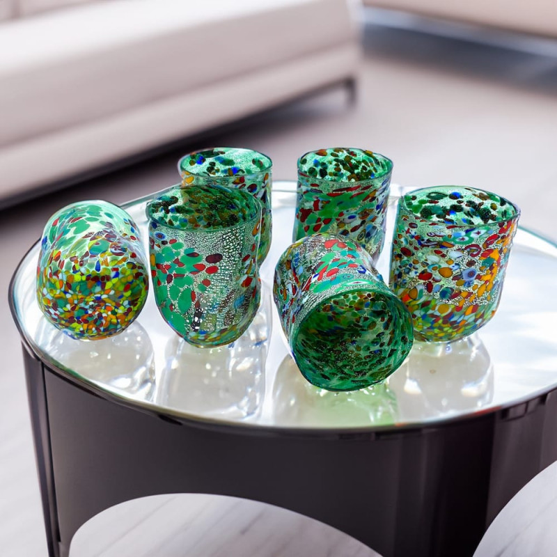 Set Bicchieri Murano Verdi