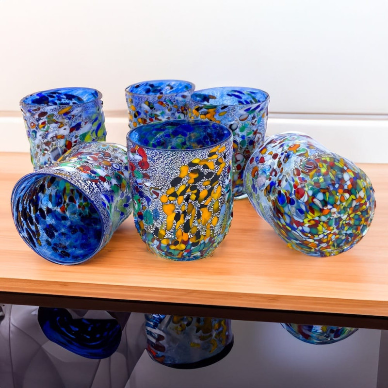 Multicolor glasses interior design