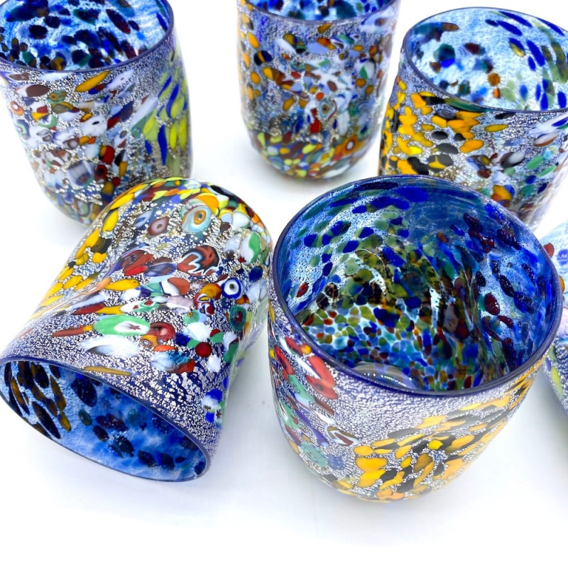 Multicolor glasses interior design