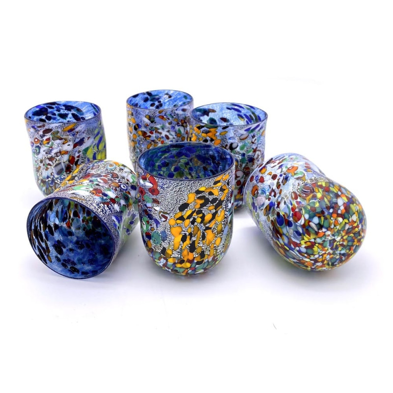 Multicolor glasses interior design