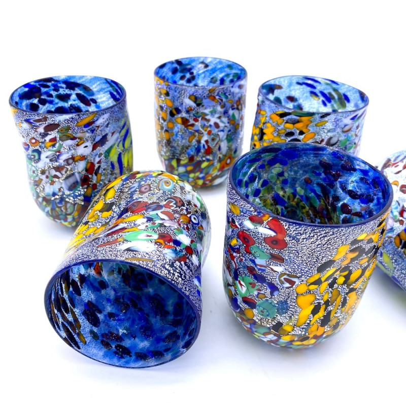 Multicolor glasses interior design