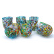 KAIA Light blue and silver drinking glasses